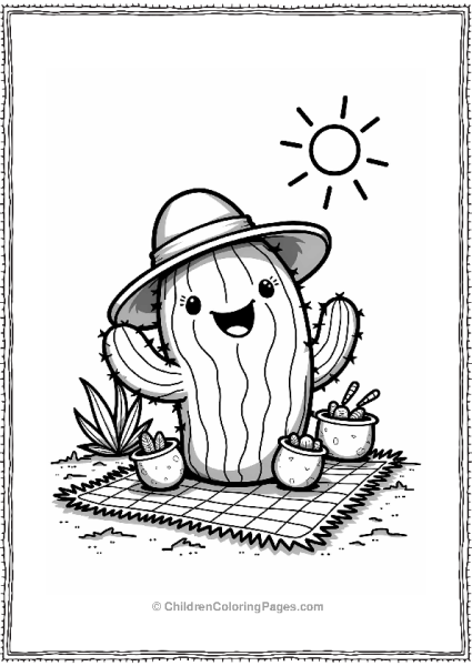 Cactus Picnic Under The Sun Free PDF Printable