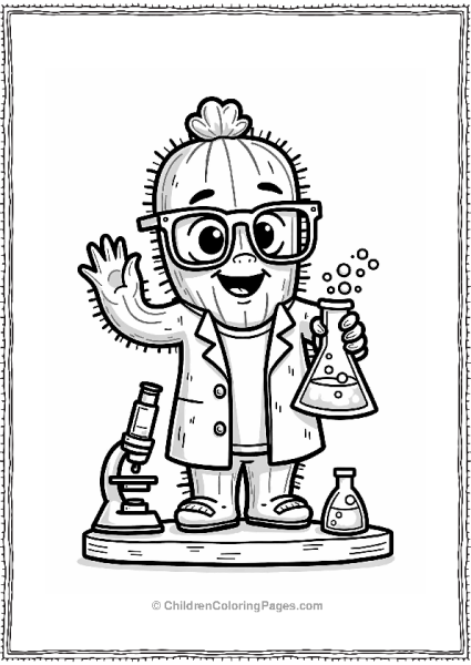 Cactus Scientist In A Lab Free PDF Printable