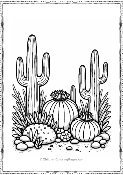 Cactus Wonderland Garden Free PDF Printable