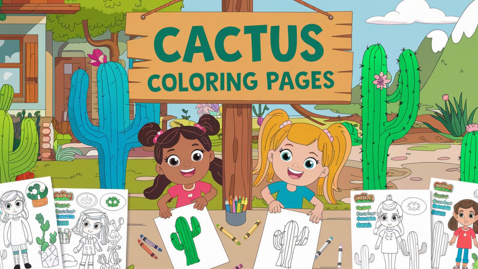 Cactus Coloring Pages – Free PDF Printables For Kids 🌵