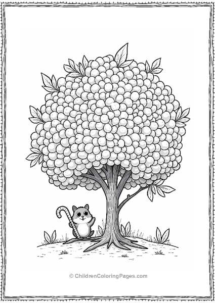 Candy Berry Bush With A Critter Free PDF Printable