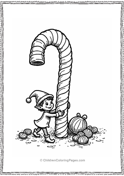 Candy Cane Creation With Elf Free PDF Printable