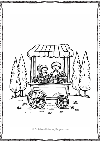 Candy Cart With Chocolate Treats Free PDF Printable