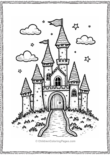 Candy Castle Made Of Sweets Free PDF Printable