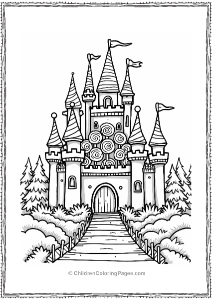 Candy Castle Made Of Treats Free PDF Printable