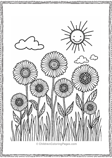 Candy Lollipop Flowers In A Sunny Field Free PDF Printable