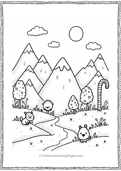 Candy Marshmallow Mountain Range Free PDF Printable