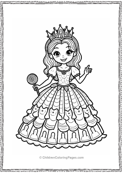 Candy Princess In A Gummy Bear Dress Free PDF Printable