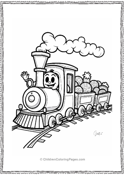 Candy Train In Candyland Free PDF Printable