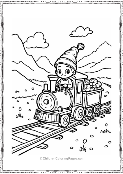 Candy Train Journey Through A Sweet Landscape Free PDF Printable