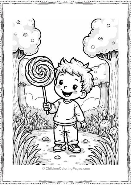 Candyland Adventure With A Giant Lollipop Free PDF Printable