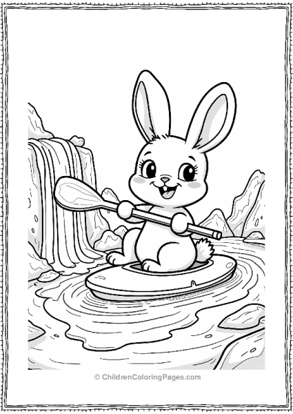 Candyland Bunny With Chocolate Paddle Free PDF Printable