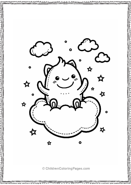 Candyland Character On A Cotton Candy Cloud Free PDF Printable