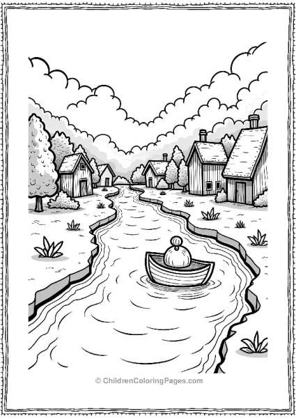 Candyland Chocolate River Scene Free PDF Printable