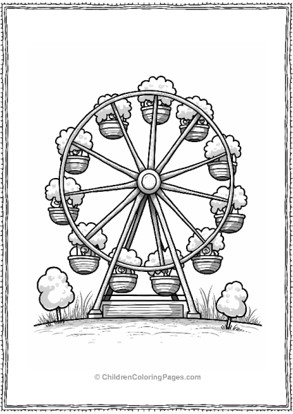 Candyland Cotton Candy Ferris Wheel Free PDF Printable