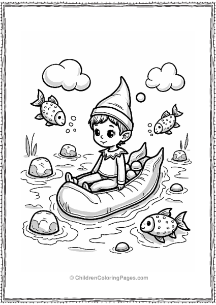 Candyland Elf On A Chocolate Raft Free PDF Printable