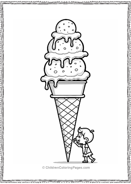 Candyland Giant Ice Cream Cone Free PDF Printable