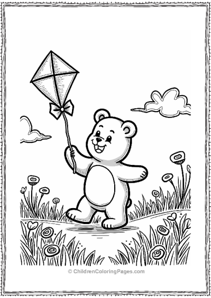 Candyland Gummy Bear Flying A Kite Free PDF Printable