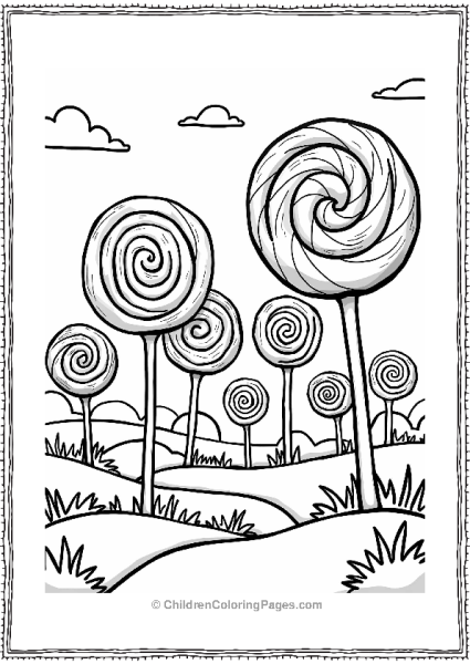 Candyland Lollipop Forest Free PDF Printable