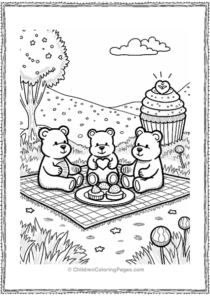 Candyland Picnic With Gummy Bears Free PDF Printable