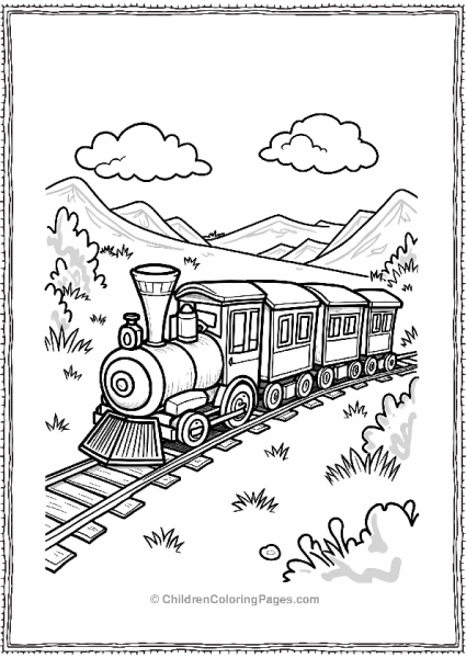 Candyland Train In A Sweet Landscape Free PDF Printable