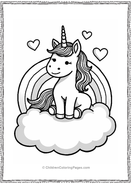 Candyland Unicorn On Cotton Candy Cloud Free PDF Printable