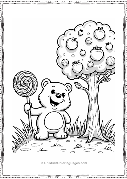 Candyland With Gummy Bear And Lollipop Free PDF Printable