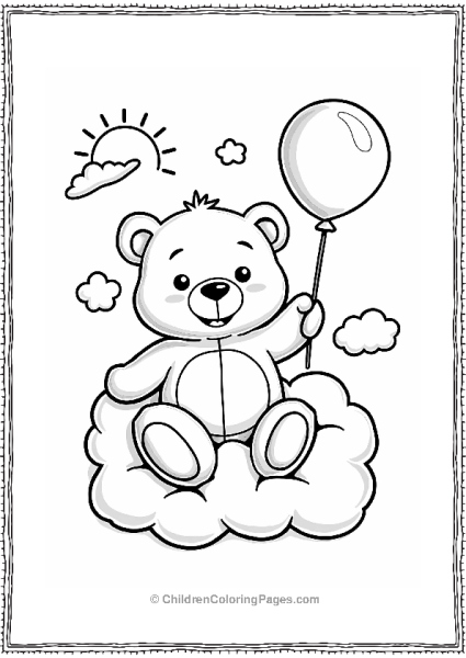 Candyland With Teddy Bear And Balloon Free PDF Printable