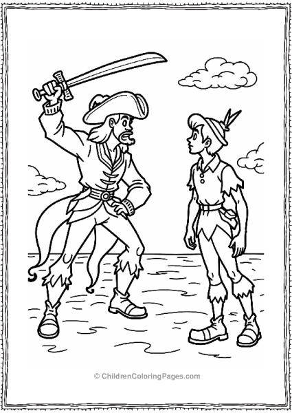 Captain Hook Vs Peter Pan Showdown Free PDF Printable