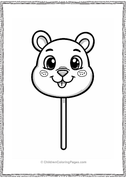 Cartoon Animal Lollipop Design Free PDF Printable