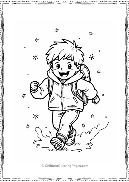 Cartoon Kevin’s Great Escape In The Snow Free PDF Printable