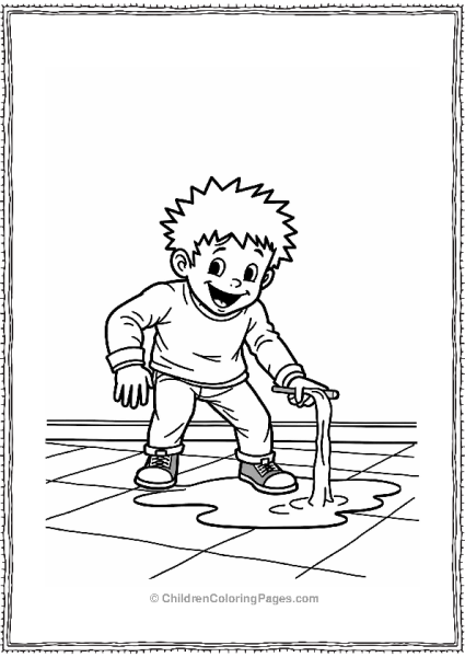 Cartoon Kevin’s Slip And Slide Scene Free PDF Printable