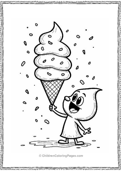 Cartoon Network Character With Magic Ice Cream Cone Free PDF Printable