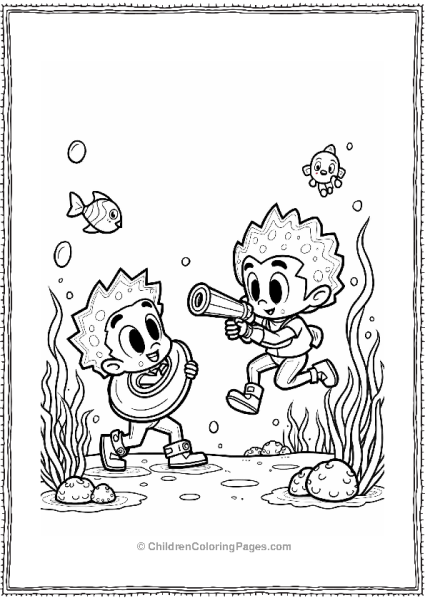 Cartoon Network Characters Underwater Duel Free PDF Printable