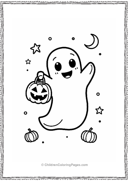 Cartoon Network Ghost Character With Pumpkins Free PDF Printable