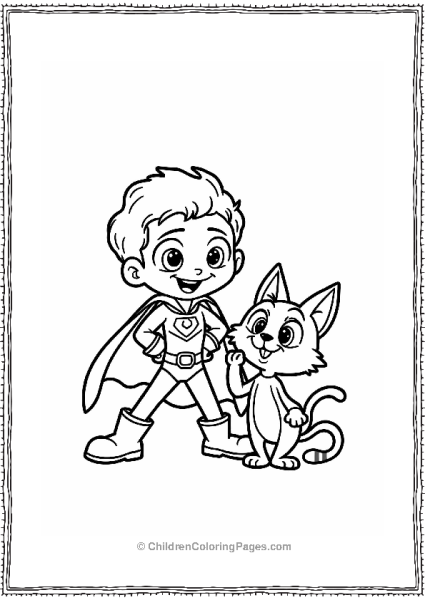 Cartoon Network Superhero And Cat Free PDF Printable