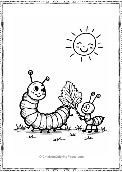 Caterpillar And Ant Teamwork Free PDF Printable