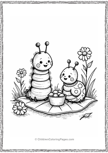 Caterpillar And Ladybug Picnic Free PDF Printable