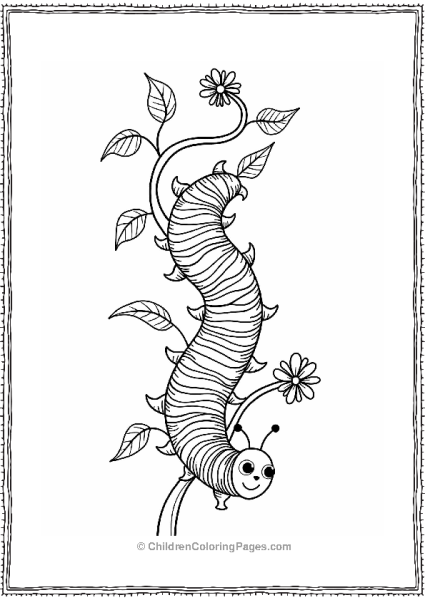 Caterpillar Climbing A Vine Free PDF Printable