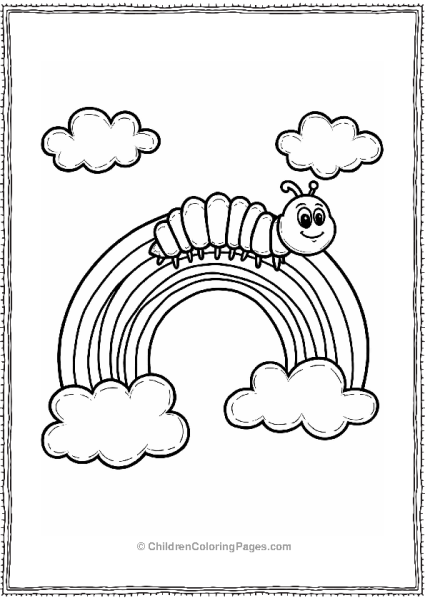 Caterpillar Dreaming Of A Rainbow Free PDF Printable