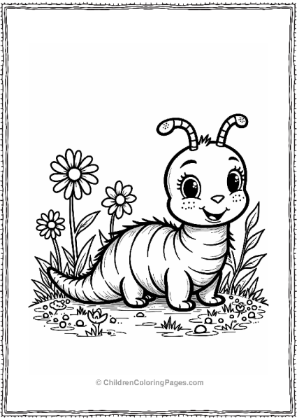 Caterpillar Exploring A Colorful Garden Free PDF Printable