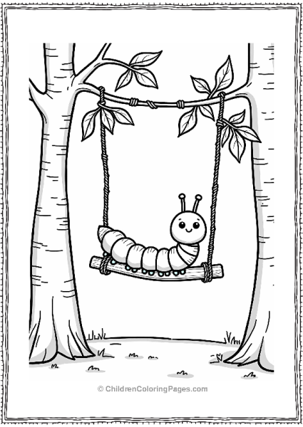 Caterpillar On A Swing Free PDF Printable