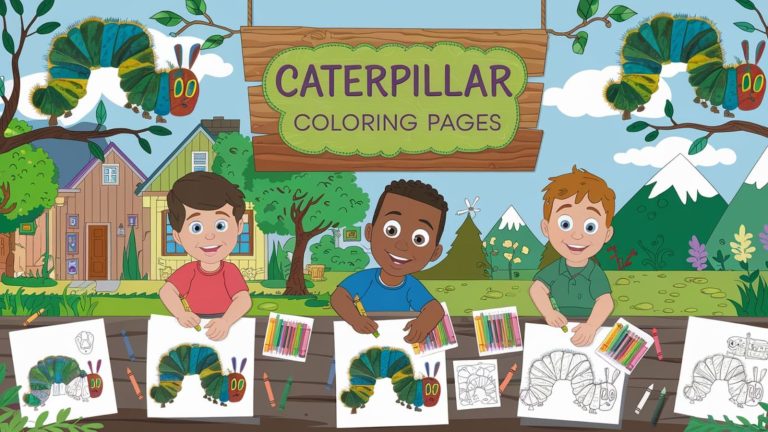 Caterpillar Coloring Pages