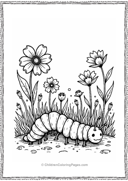 Caterpillars In A Flower Garden Free PDF Printable