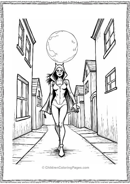 Catwoman In A Moonlit Alley Free PDF Printable