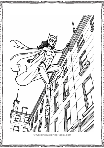 Catwoman Scaling A Building Free PDF Printable