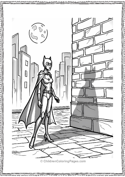 Catwoman Under A Moonlit Shadow Free PDF Printable