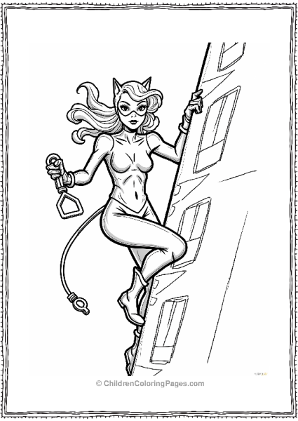 Catwoman With A Grappling Hook Free PDF Printable