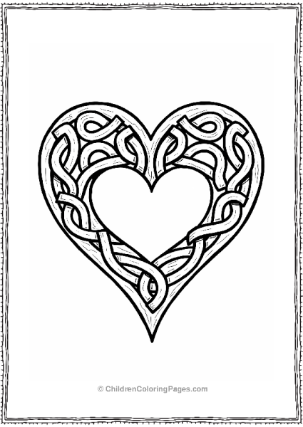 Celtic Knot Heart Design Free PDF Printable