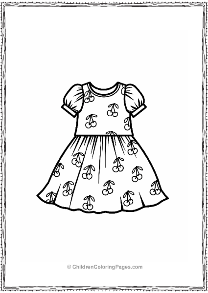 Charming Cherry Dress For Kids Free PDF Printable